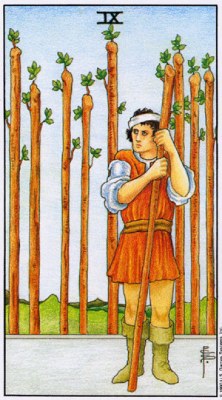 Tarot card NINE OF WANDS