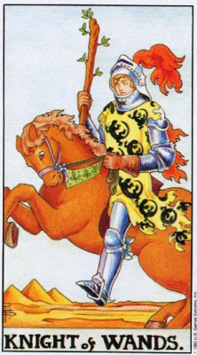 Tarot card KNIGHT OF WANDS