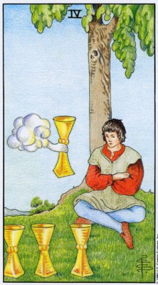 Tarot card FOUR OF CUPS