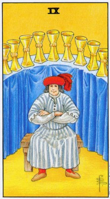 Tarot card NINE OF CUPS