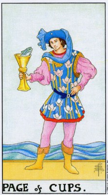 Tarot card PAGE OF CUPS