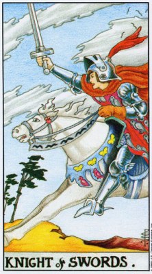 Tarot card KNIGHT OF SWORDS