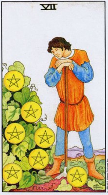 Tarot card SEVEN OF PENTACLES