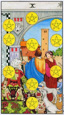 Tarot card TEN OF PENTACLES